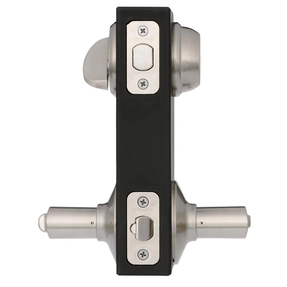 Schlage Satin Nickel Single Cylinder Deadbolt with Latitude Keyed Entry Lever Combo Pack - Image 3
