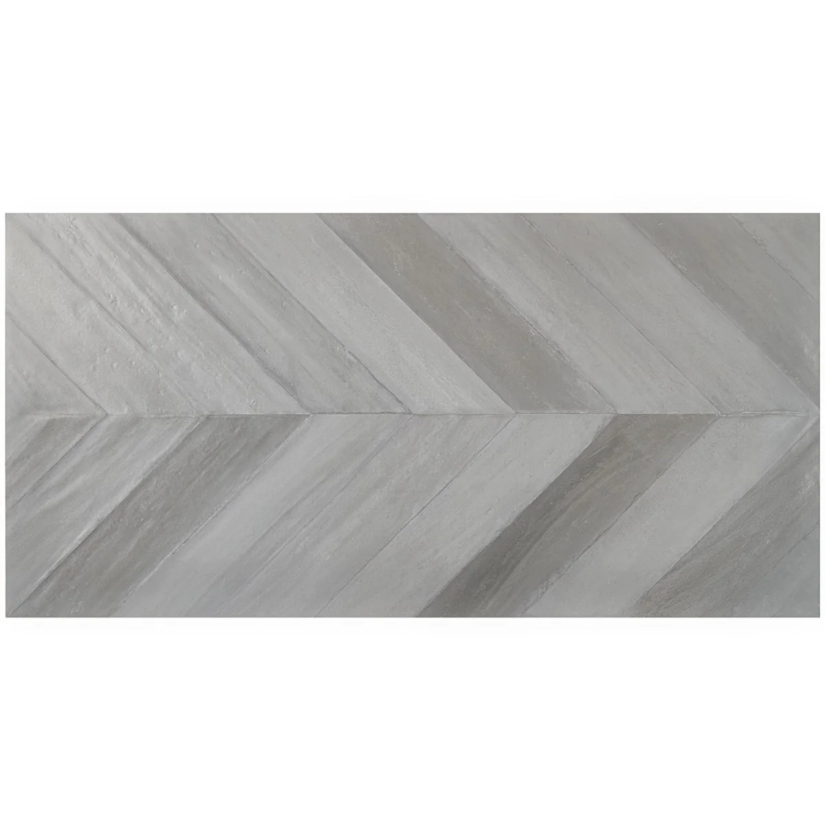 Sculpt Gray Chevron 24x48 Natural Porcelain Tile - Image 3