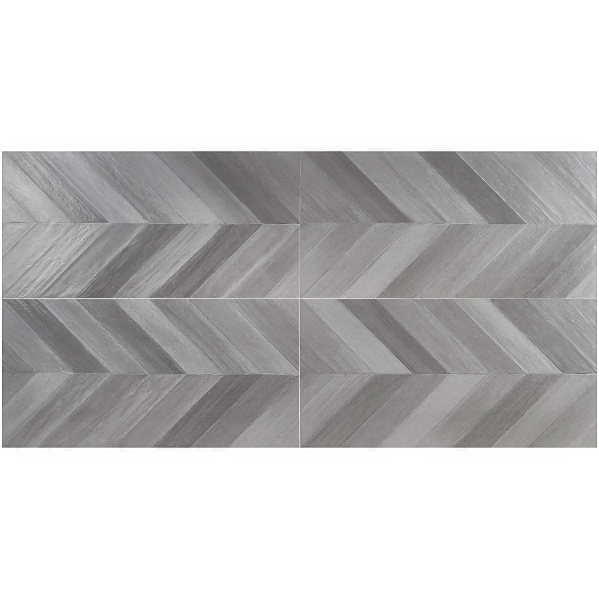 Sculpt Gray Chevron 24x48 Natural Porcelain Tile - Image 9