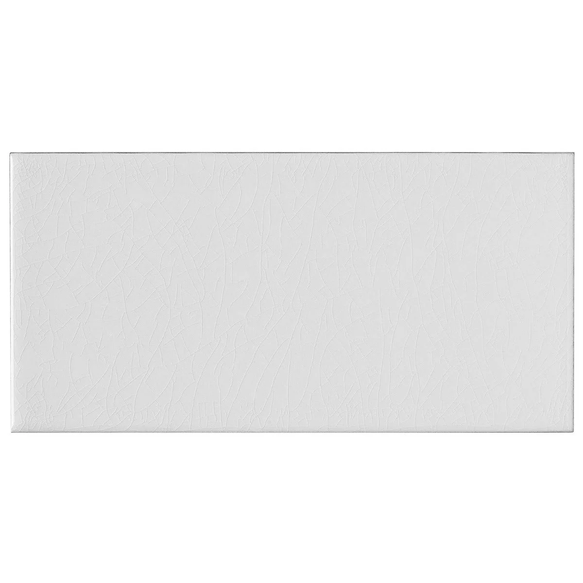 Seaside Cotton White Crackled Glossy Ceramic Tile - 4x8 - Image 5