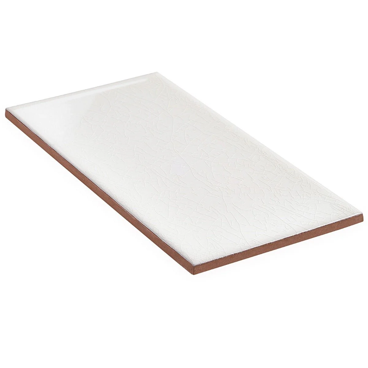 Seaside Cotton White Crackled Glossy Ceramic Tile - 4x8 - Image 6