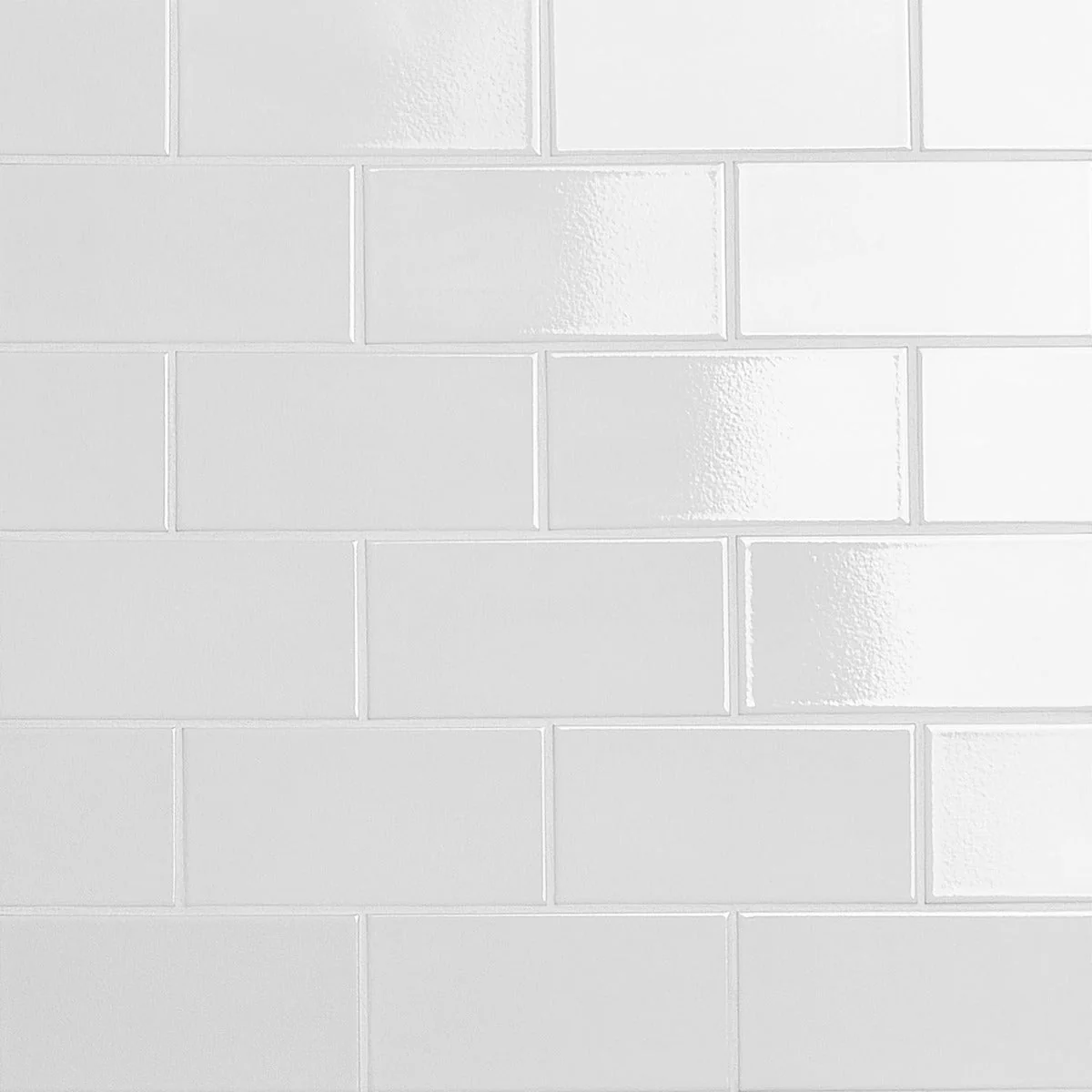 Seaside Cotton White Crackled Glossy Ceramic Tile - 4x8 - Image 9