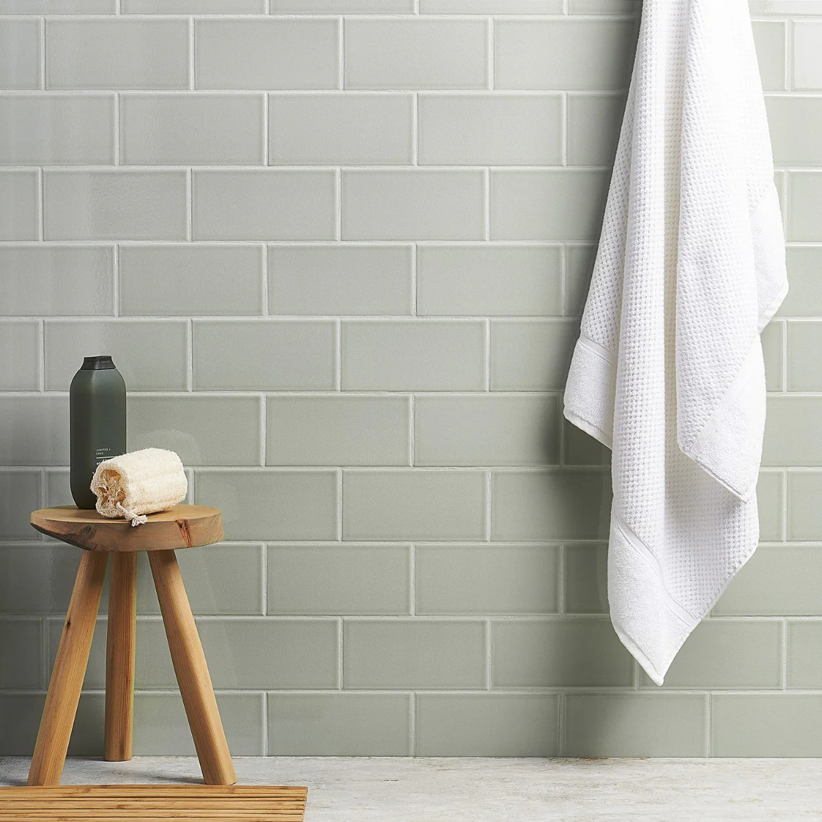 Seaside Fern Green 4x8 Crackled Glossy Ceramic Tile - Lux Tile