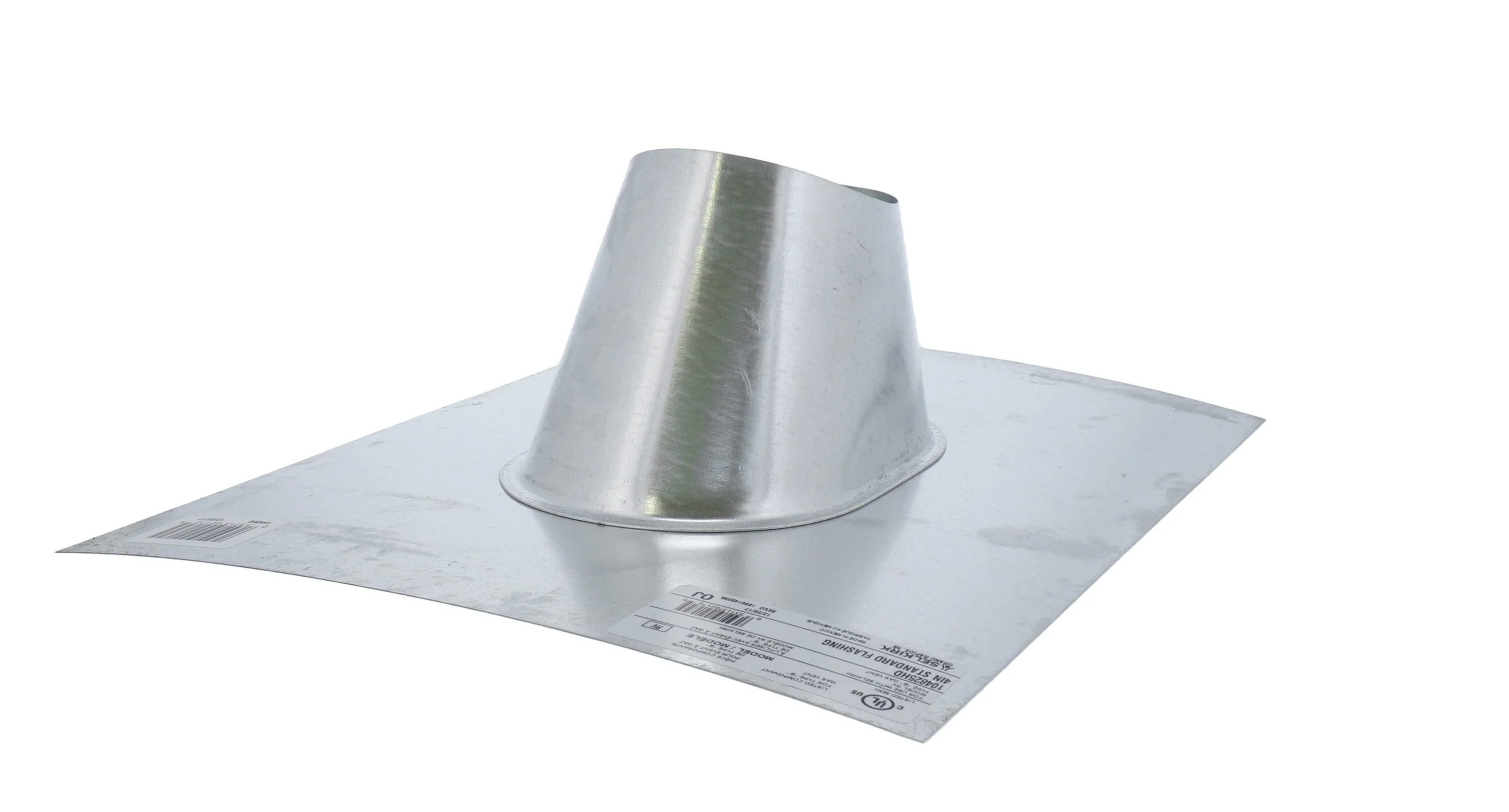Selkirk Gas Vent Flashing, 17-in W x 15-in L, Silver 28-Gauge Galvanized Steel Step Flashing