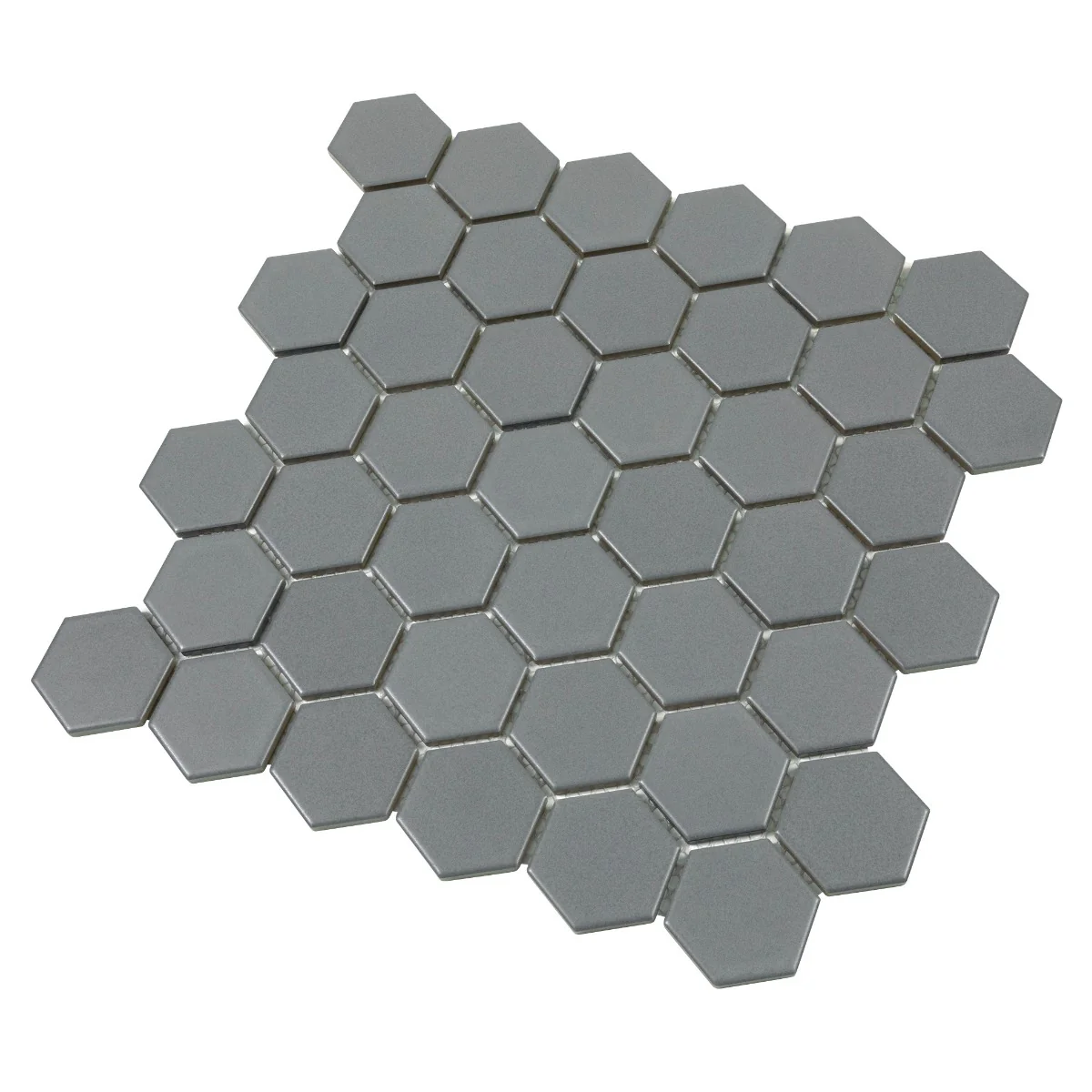 Serenity Dark Gray 2" Hexagon Matte Porcelain Mosaic Tile - Image 5