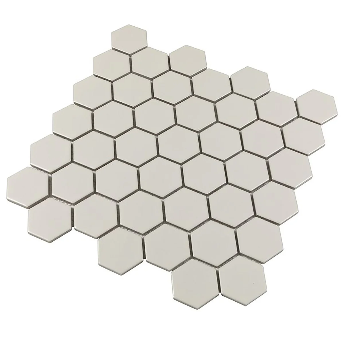 Serenity Pearl Beige 2" Hexagon Matte Porcelain Mosaic Tile - Lux Tile - Image 3