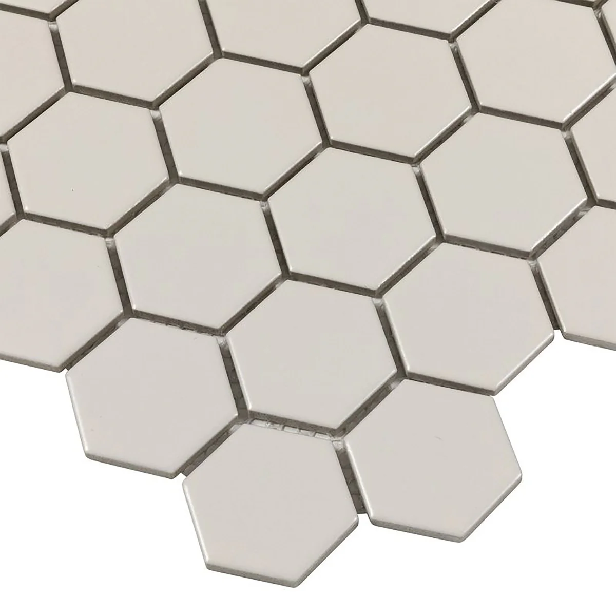 Serenity Pearl Beige 2" Hexagon Matte Porcelain Mosaic Tile - Lux Tile - Image 4