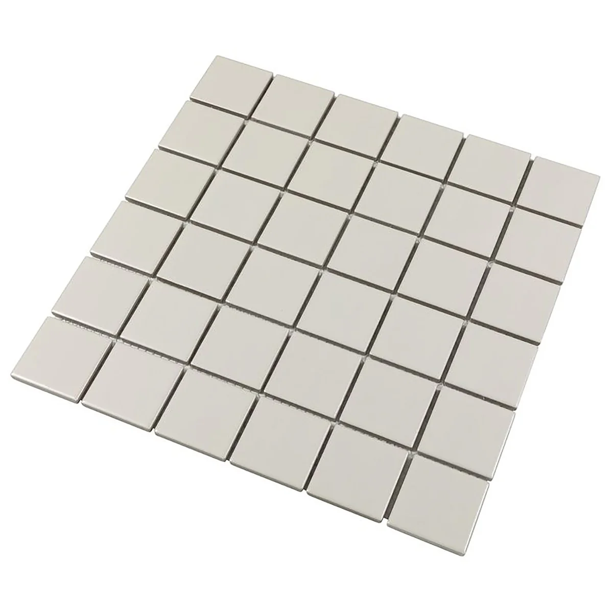 Serenity Pearl Beige 2x2 Matte Porcelain Mosaic Tile - Lux Tile - Image 3