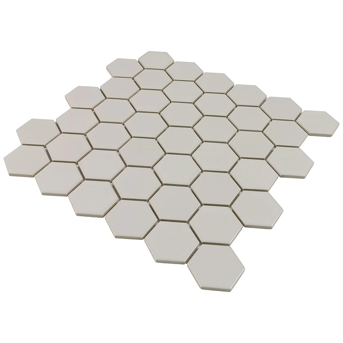 Serenity Taupe Gray 2" Hexagon Matte Porcelain Mosaic Tile - Image 3