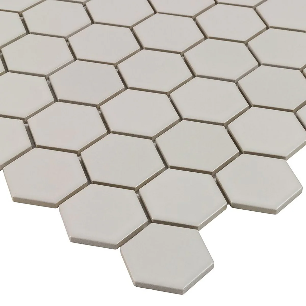 Serenity Taupe Gray 2" Hexagon Matte Porcelain Mosaic Tile - Image 4
