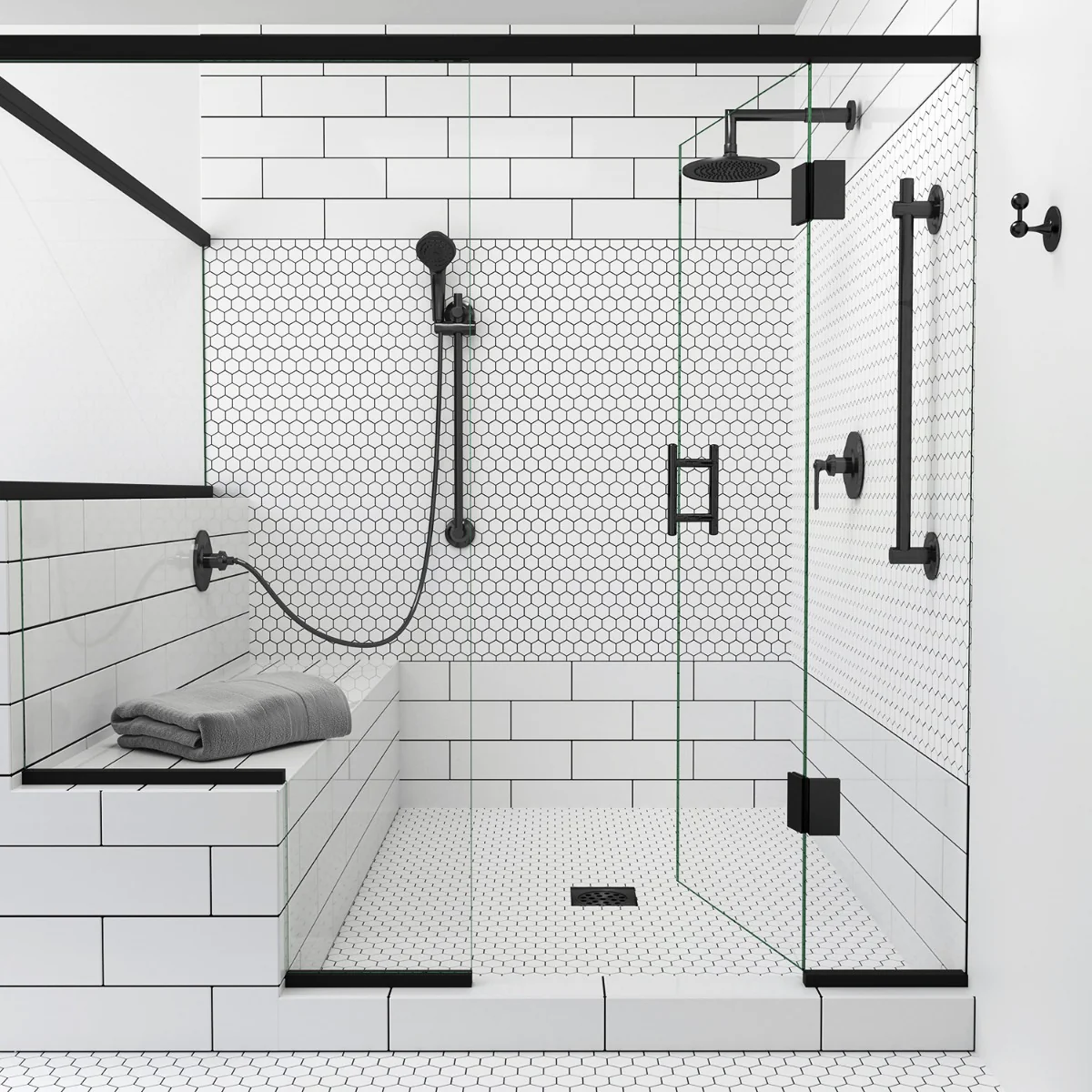 Serenity White 2" Hexagon Matte Porcelain Mosaic Tile by Lux Tile - Image 2