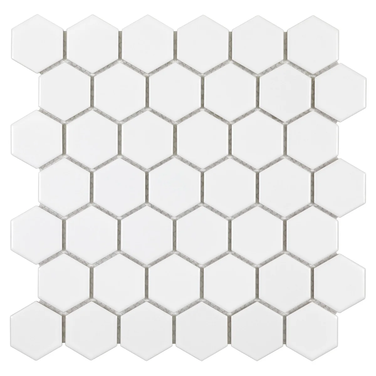 Serenity White 2" Hexagon Matte Porcelain Mosaic Tile by Lux Tile - Image 3