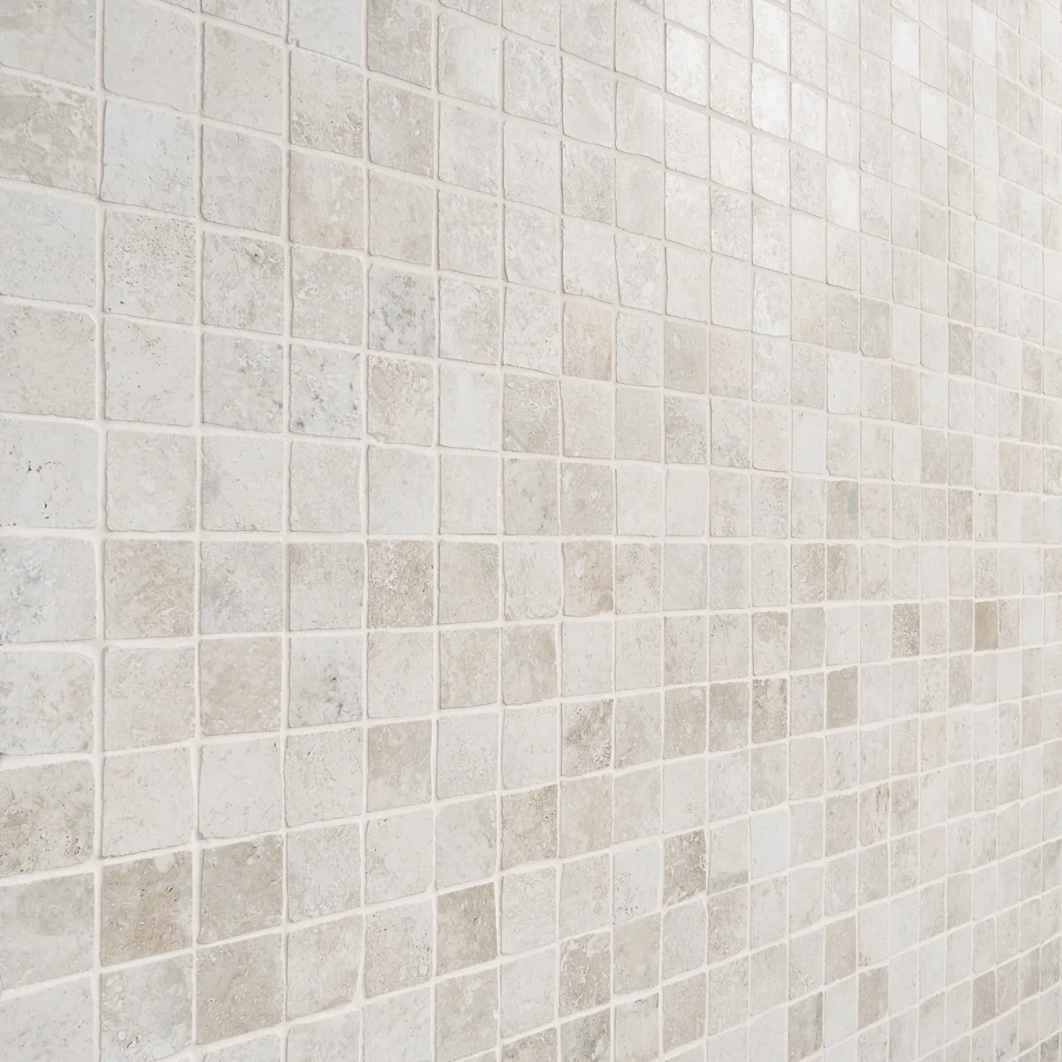 Seville Olimpia White 2x2 Porcelain Mosaic Tile - Travertine Look - Image 6