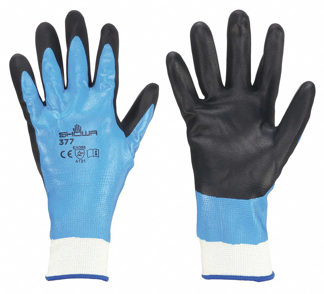 SHOWA Sandy Foam Nitrile Palm Double-Dipped Coated Gloves XL - ANSI Abrasion Level 6