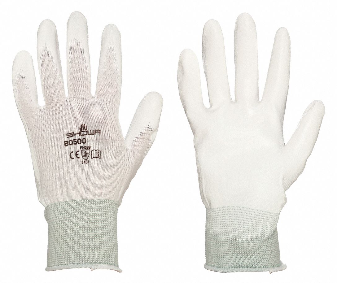 SHOWA Polyurethane Coated Gloves 2XL, Smooth, Palm Dipped, ANSI Level 3