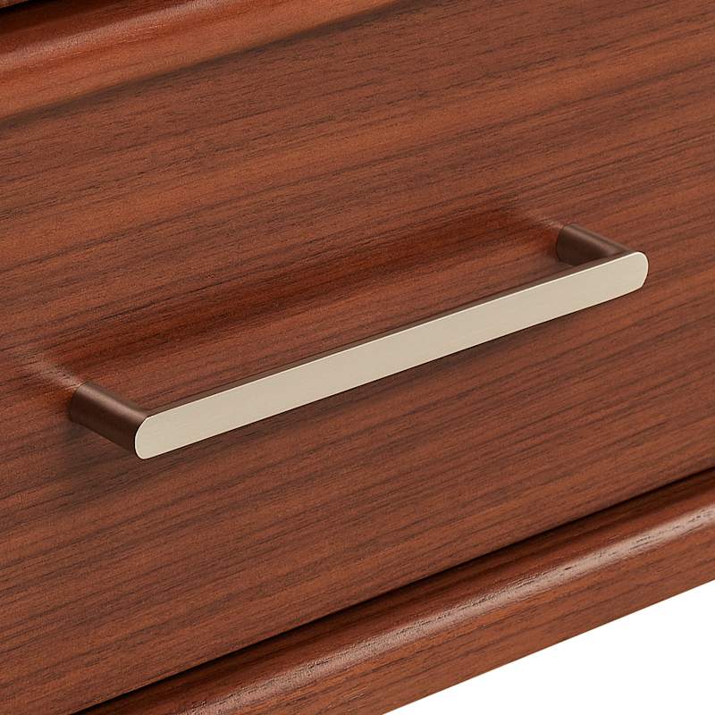 Signature Hardware Novak 60" Double Vanity Set – Mahogany Cabinet, Rectangular Porcelain Sinks, 8" Widespread Faucet Holes - Image 6