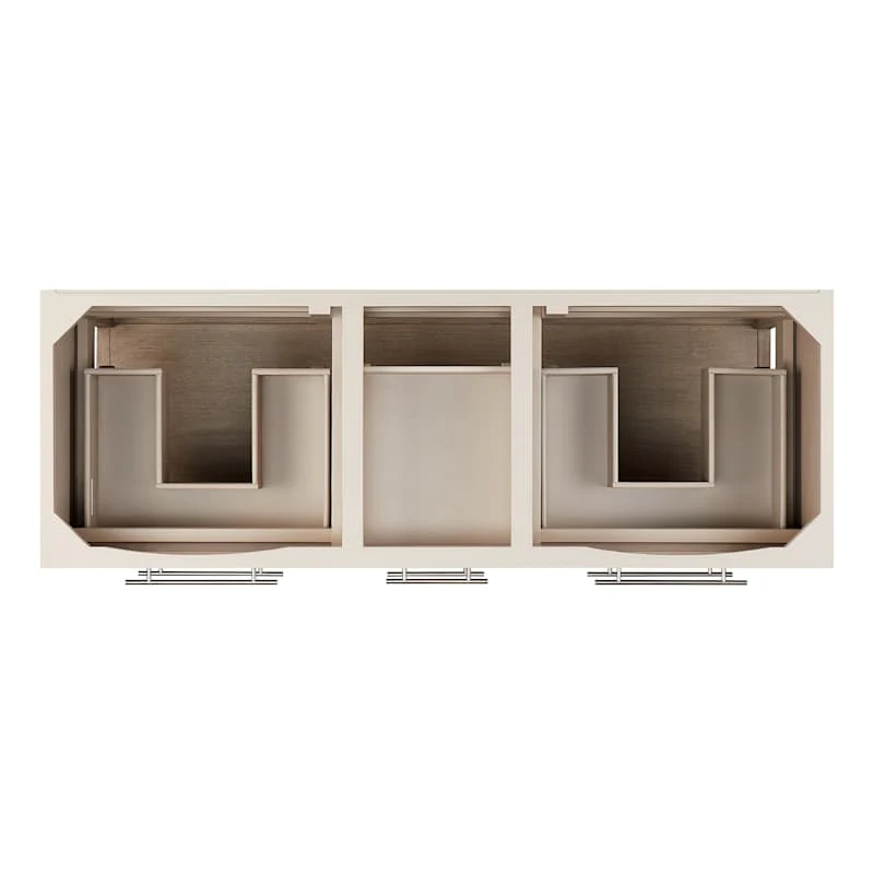 Signature Hardware Robertson 60" Double Vanity Set – Mahogany Console Cabinet with Quartz Top and Rectangular Undermount Sinks, 8" Widespread (1-1/2" Faucet Holes) - Image 4