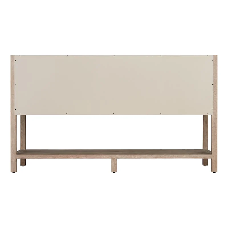 Signature Hardware Robertson 60" Double Vanity Set – Mahogany Console Cabinet with Quartz Top and Rectangular Undermount Sinks, 8" Widespread (1-1/2" Faucet Holes) - Image 5