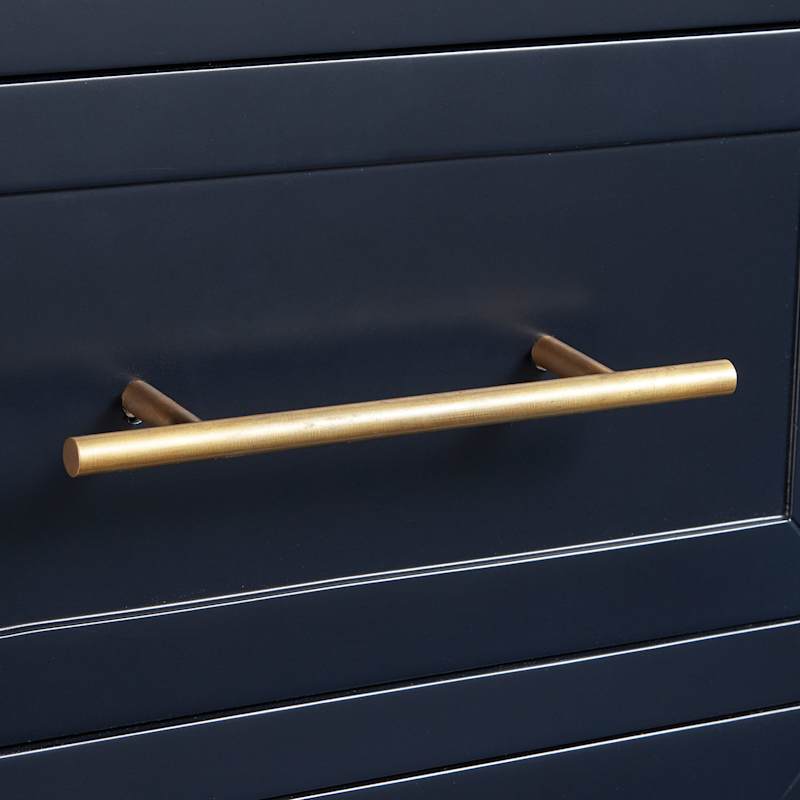 Signature Hardware Robertson 60" Mahogany Wood Double Vanity Cabinet Only – Midnight Navy Blue - Image 6