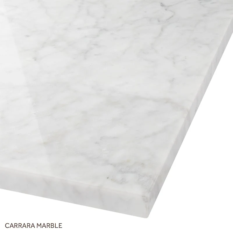 Signature Hardware Robertson 72" Double Vanity Set – Brushed White Mahogany Cabinet, Quartz Top, Rectangular Undermount Sinks, 8" Widespread / 1-1/2" Faucet Holes - Image 8