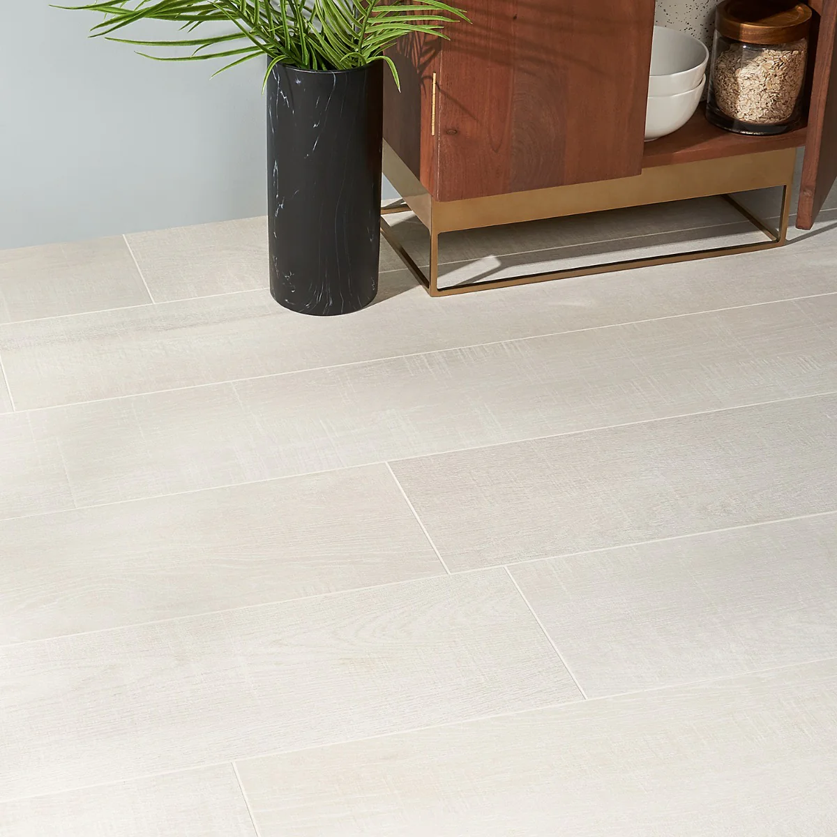 Silkwood White Matte Porcelain Tile - 8x48 Wood Look