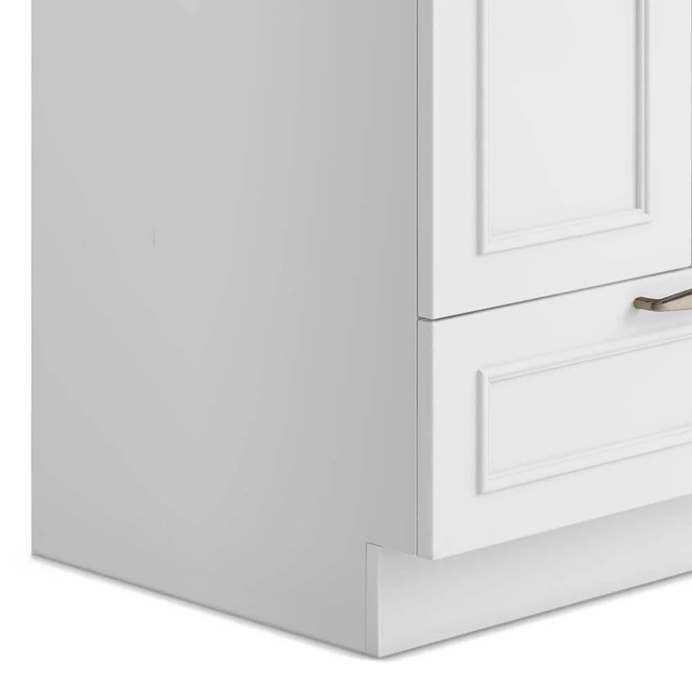 Simpli Home Cardinal 28-Inch Utility Laundry Sink with Cabinet - Pure White - Image 4