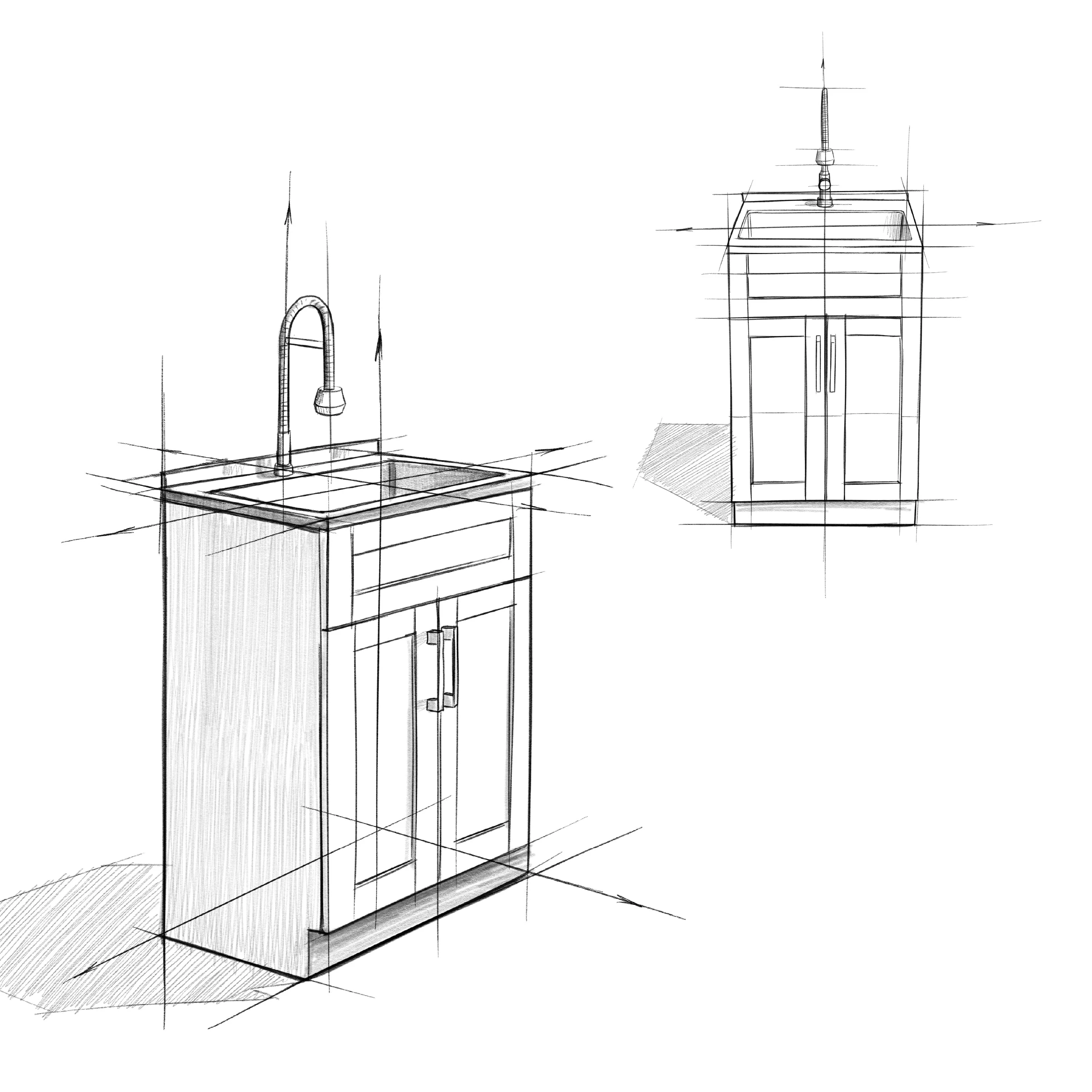 Simpli Home Hennessy 23.6-in Freestanding Laundry Sink with Cabinet - Image 11