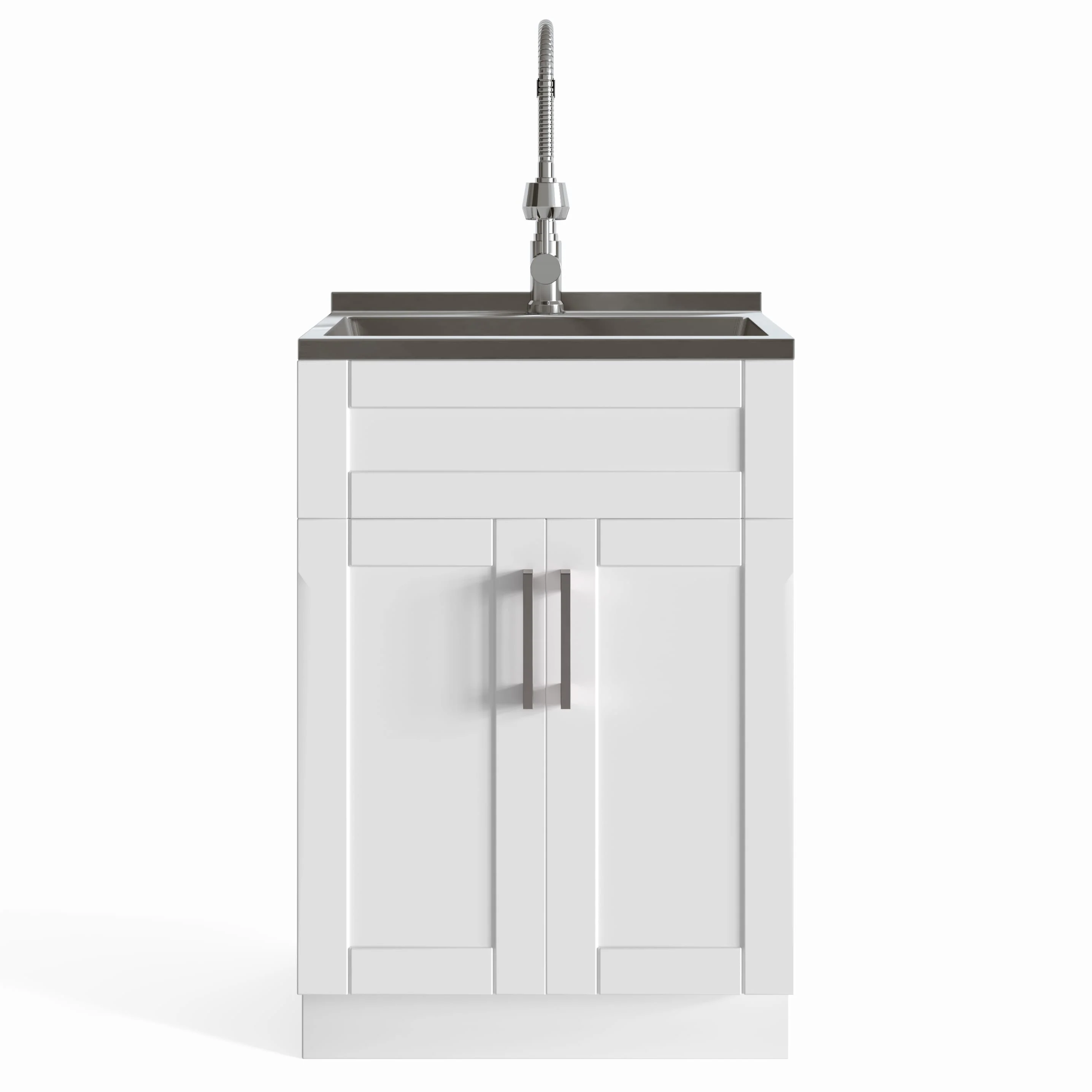 Simpli Home Hennessy 23.6-in Freestanding Laundry Sink with Cabinet - Image 2