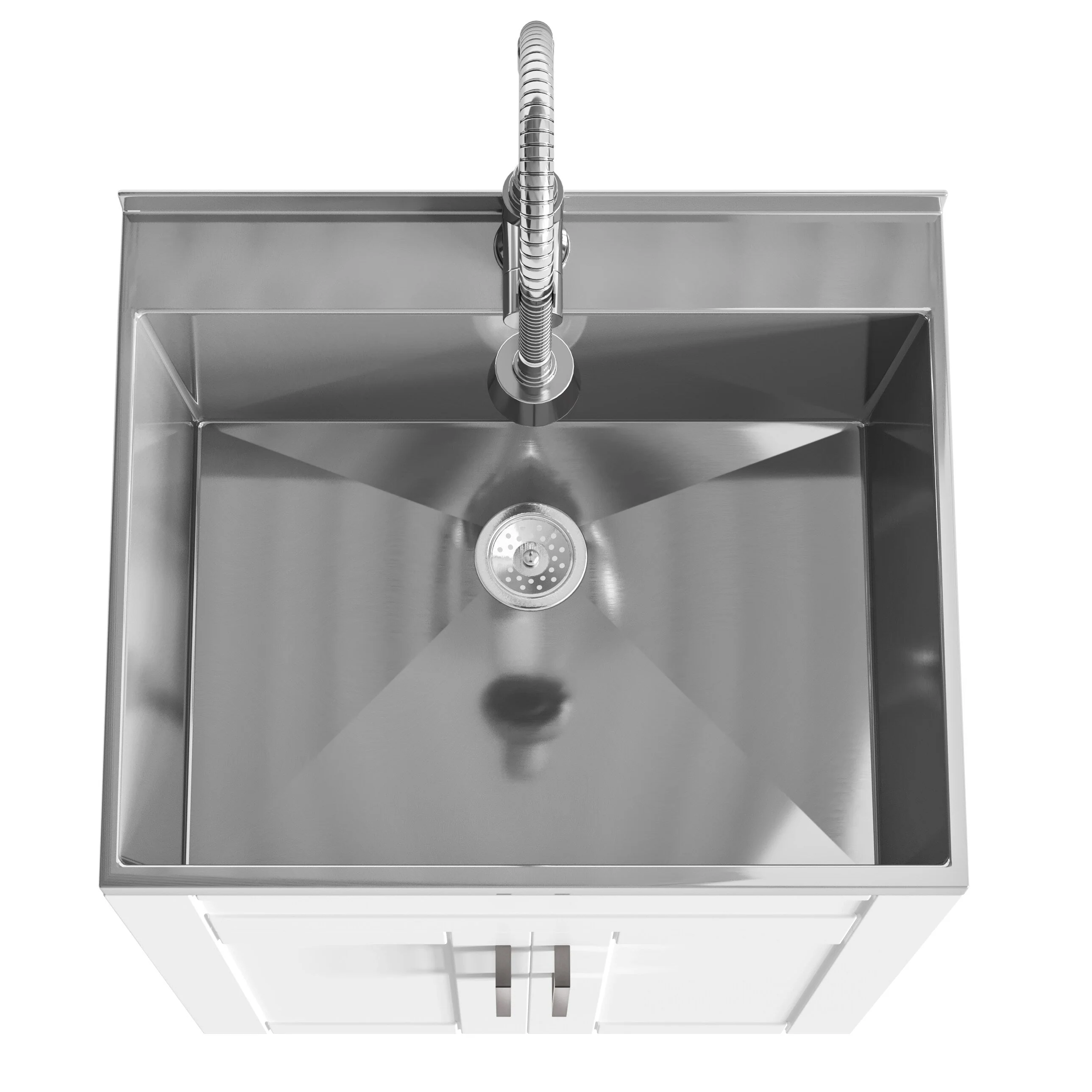 Simpli Home Hennessy 23.6-in Freestanding Laundry Sink with Cabinet - Image 7