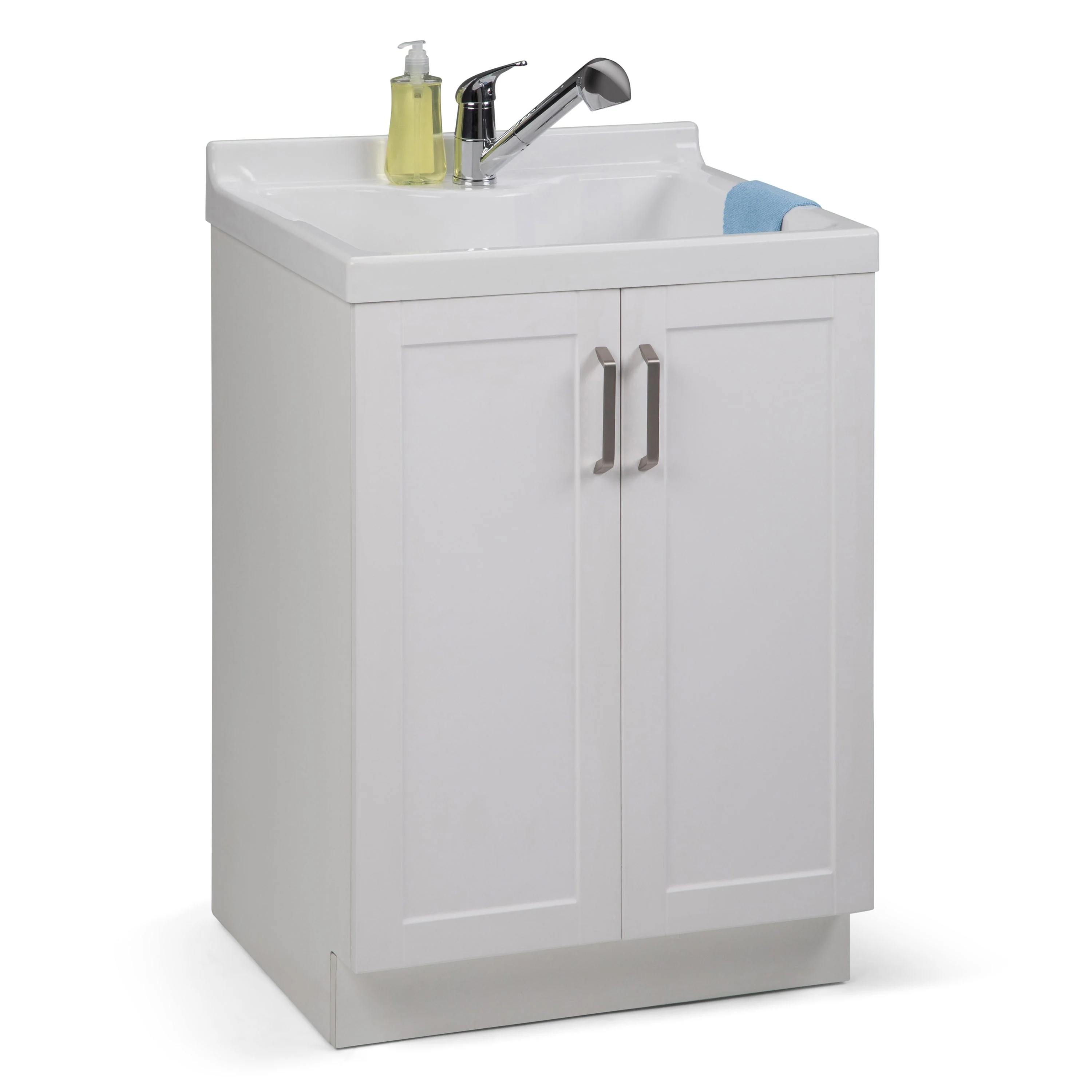 Simpli Home Kyle 23.8-in Freestanding Laundry Sink with Cabinet, Drain, and Faucet - Image 9