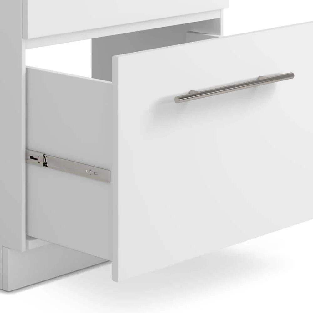 Simpli Home Metro 28-Inch Utility Laundry Sink with Cabinet in Pure White - Image 5