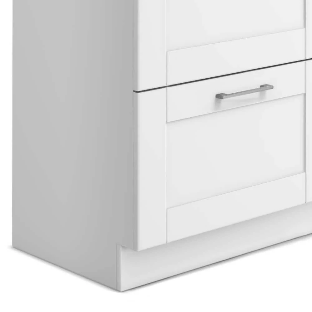Simpli Home Modern Wide Shaker All-in-One 46-Inch Utility Laundry Sink with Cabinet, Pure White - Image 4