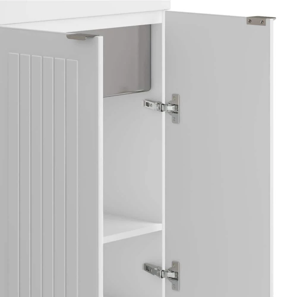Simpli Home Murphy All-In-One 24 in. Utility Laundry Sink with Cabinet in Pure White - Image 6