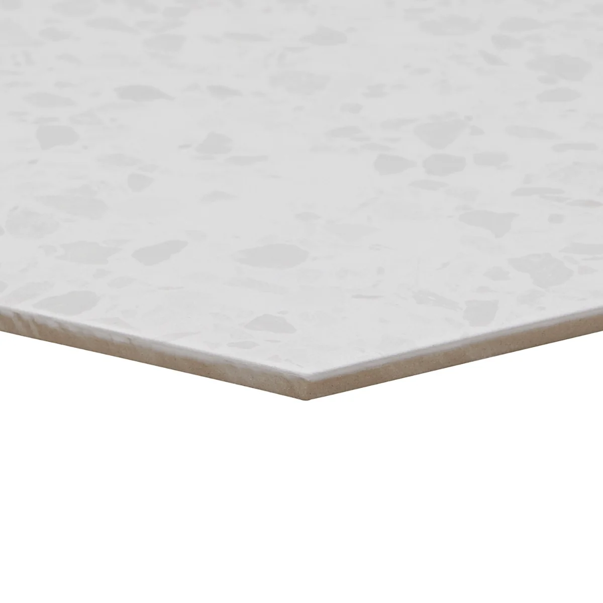 Six Hexagon White Terrazzo Look Matte Porcelain Tile - 12.5" - Image 7