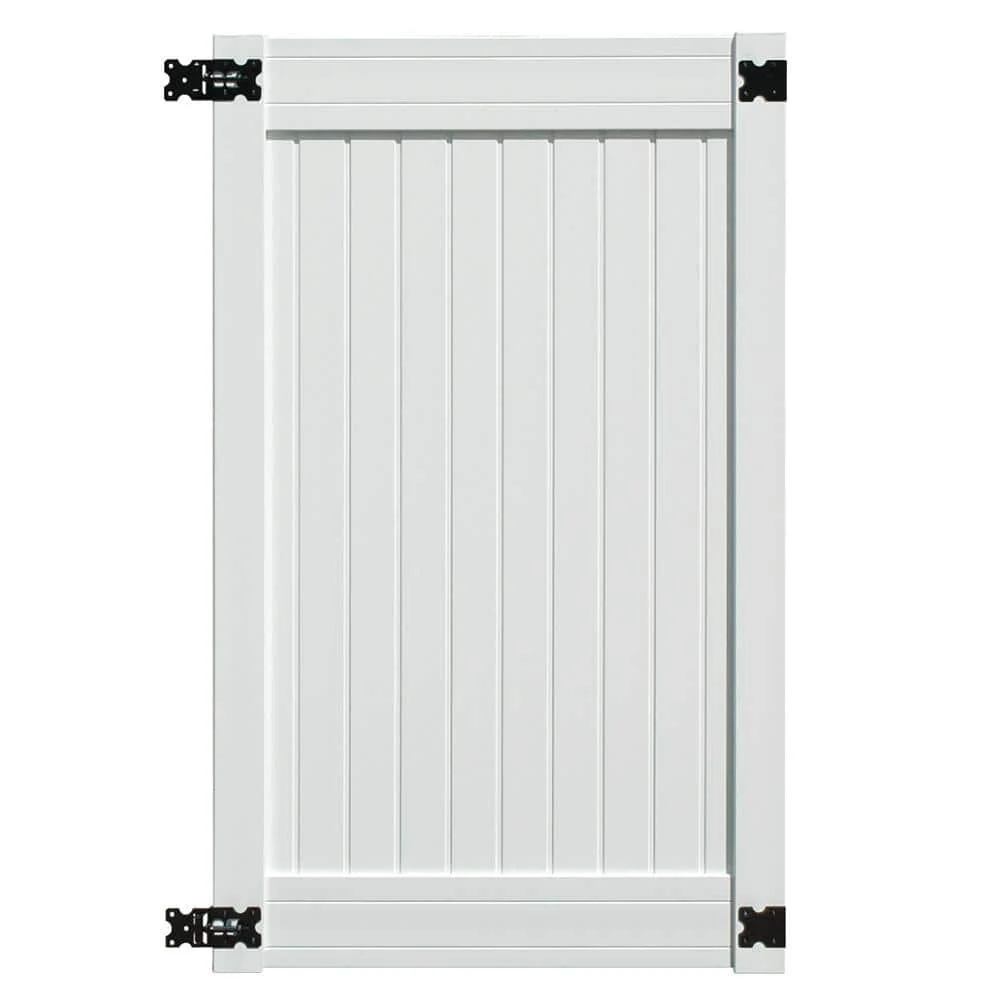 SIXTH AVENUE Wexford 3.5 ft. x 6 ft. White Vinyl Privacy Fence Gate