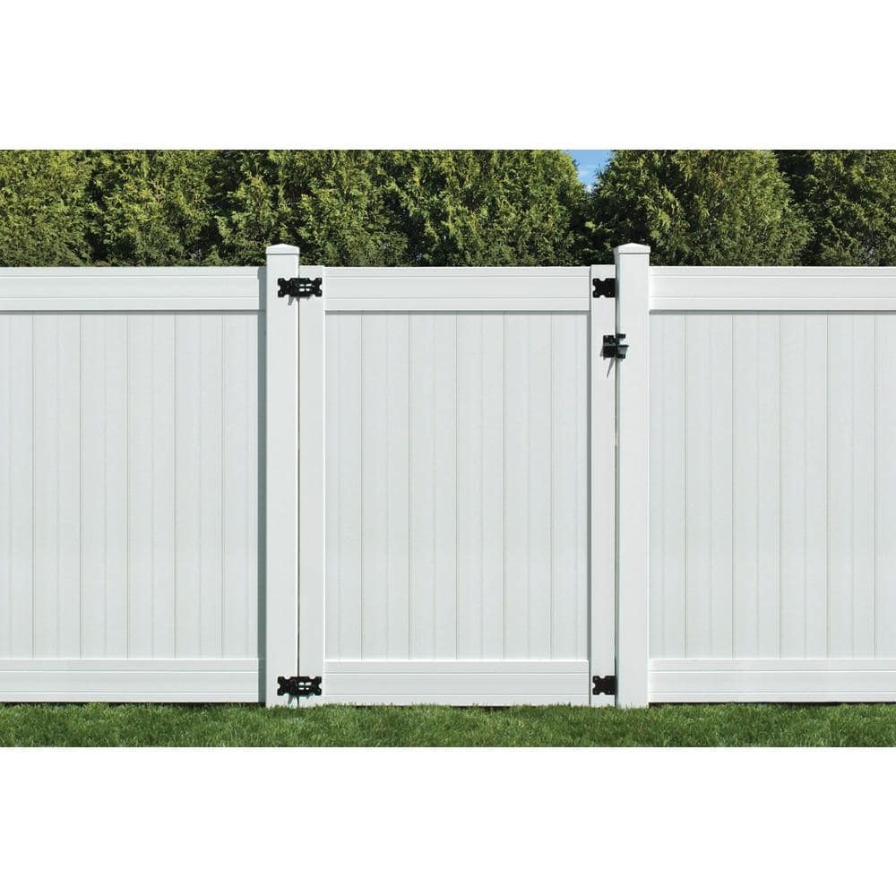 SIXTH AVENUE Wexford 3.5 ft. x 6 ft. White Vinyl Privacy Fence Gate - Image 2