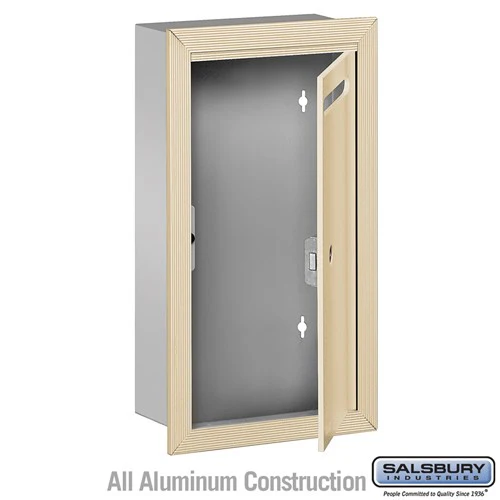 Slim Recessed Mounted Letter Box with Commercial Lock - Sandstone - Image 2