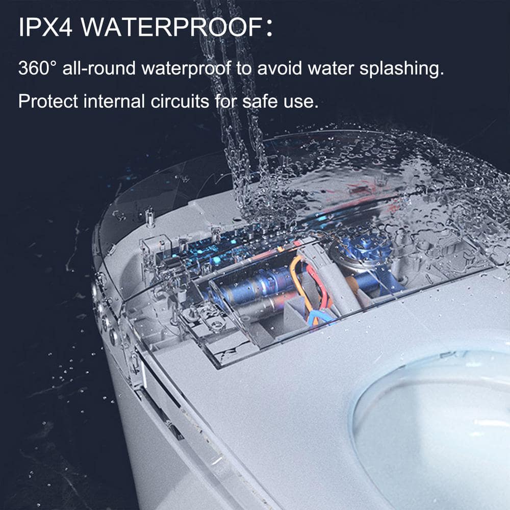 Smart Round Bidet Toilet with LED Light & Self-Cleaning Nozzle - Image 4