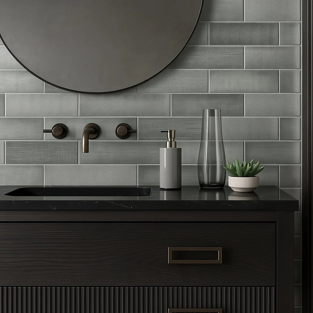 Splendor Gray 4x12 Polished Ceramic Subway Tile - Tilebar - Image 10