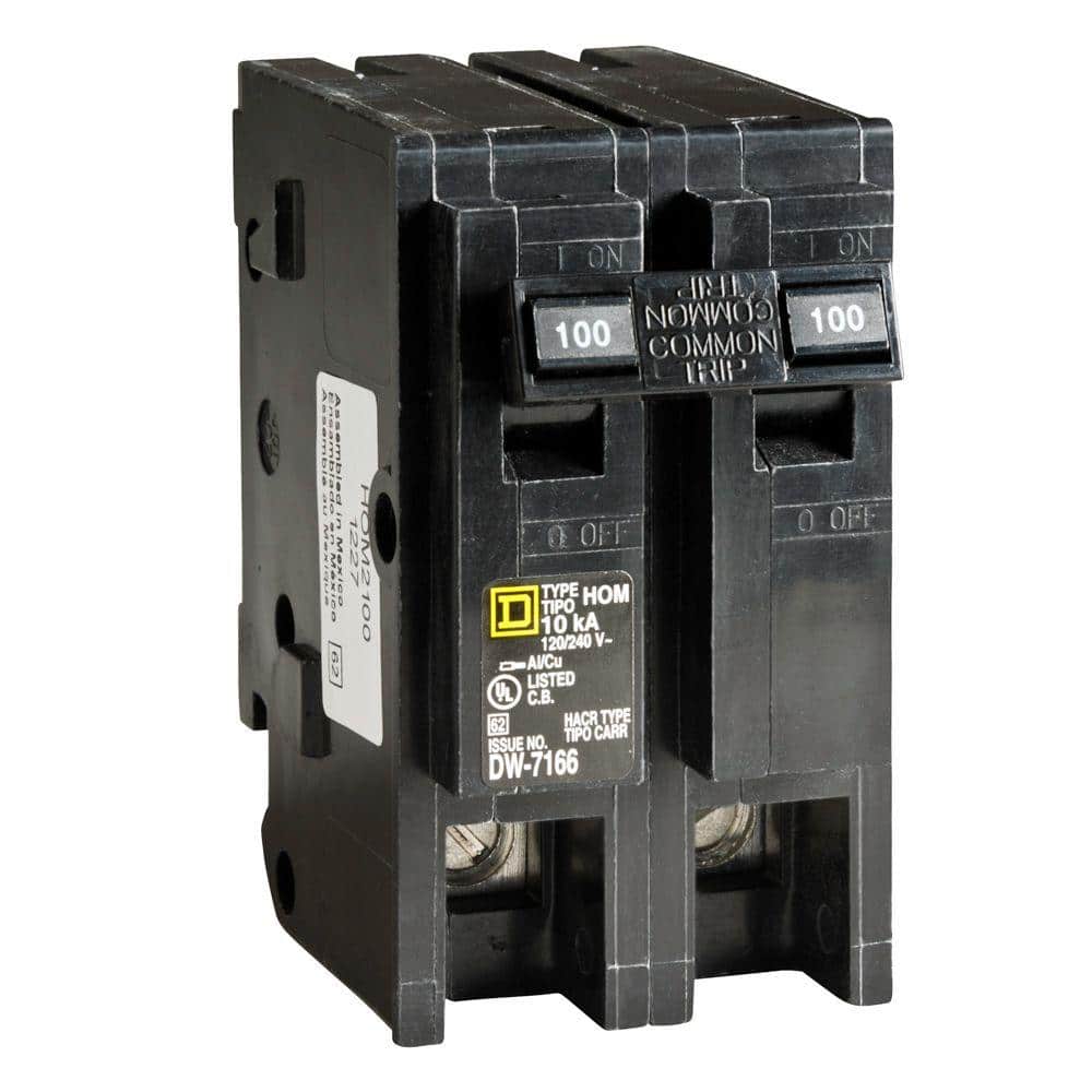 Square D Homeline 100-Amp 2-Pole Standard Trip Circuit Breaker, HOM2100C - Image 3