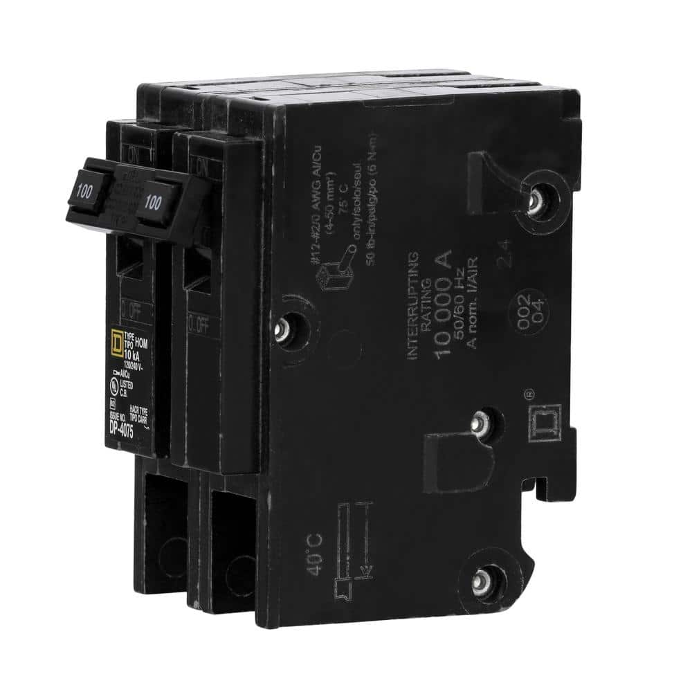 Square D Homeline 100-Amp 2-Pole Standard Trip Circuit Breaker, HOM2100C - Image 5