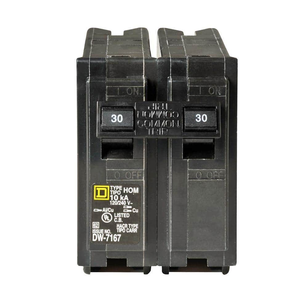 Square D Homeline 30-Amp 2-Pole Standard Trip Circuit Breaker, HOM230CP