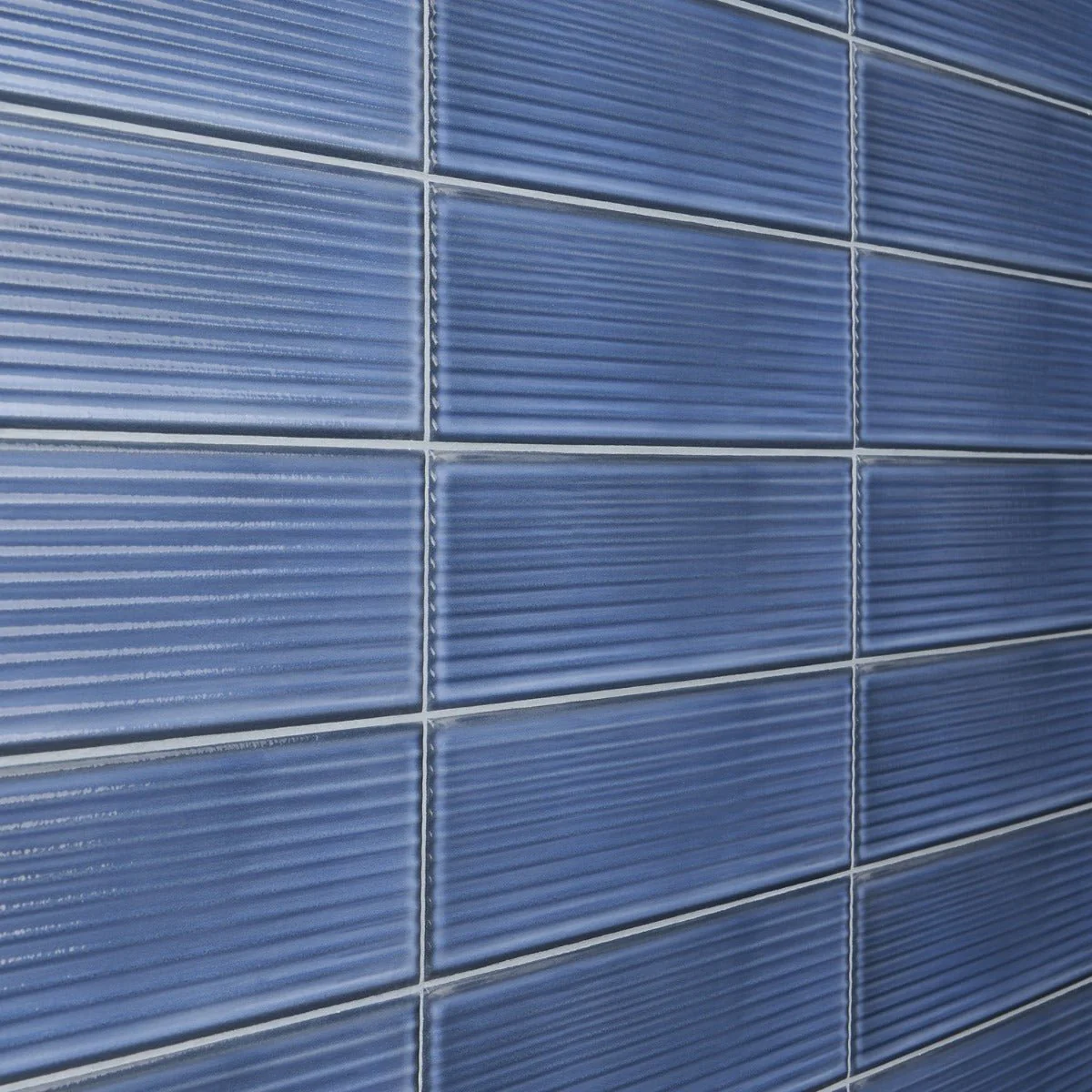 Stacy Garcia ArtBlock Denim Blue 4x16 Fluted Glossy Porcelain Tile - Image 8