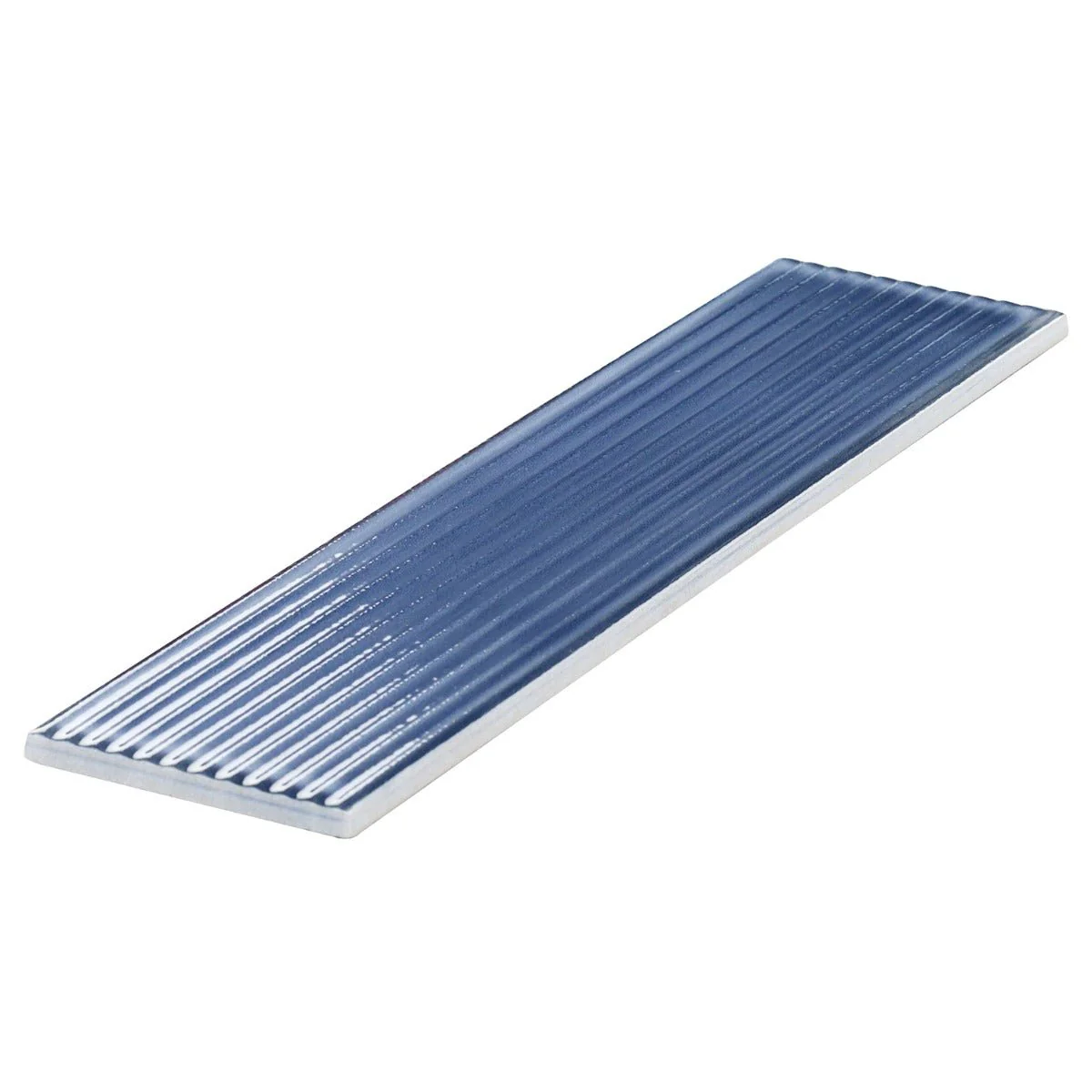Stacy Garcia ArtBlock Denim Blue 4x16 Fluted Glossy Porcelain Tile - Image 9