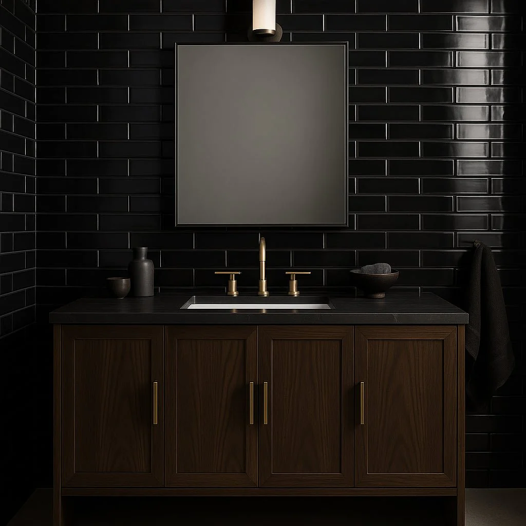 Stacy Garcia ArtBlock Nero Black 4x16 Glossy Porcelain Tile - Image 10