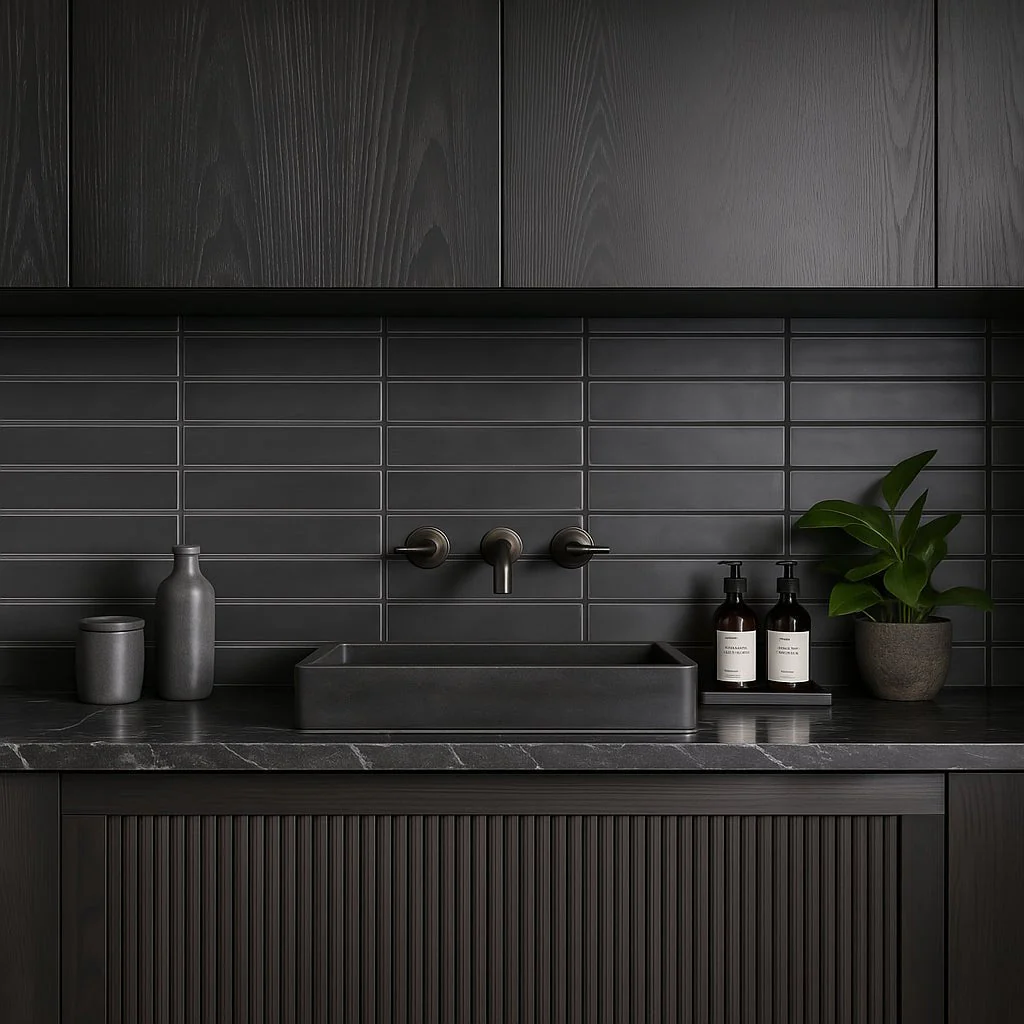Stacy Garcia Artblock Nero Black Matte Porcelain Tile 4x16 - Image 10