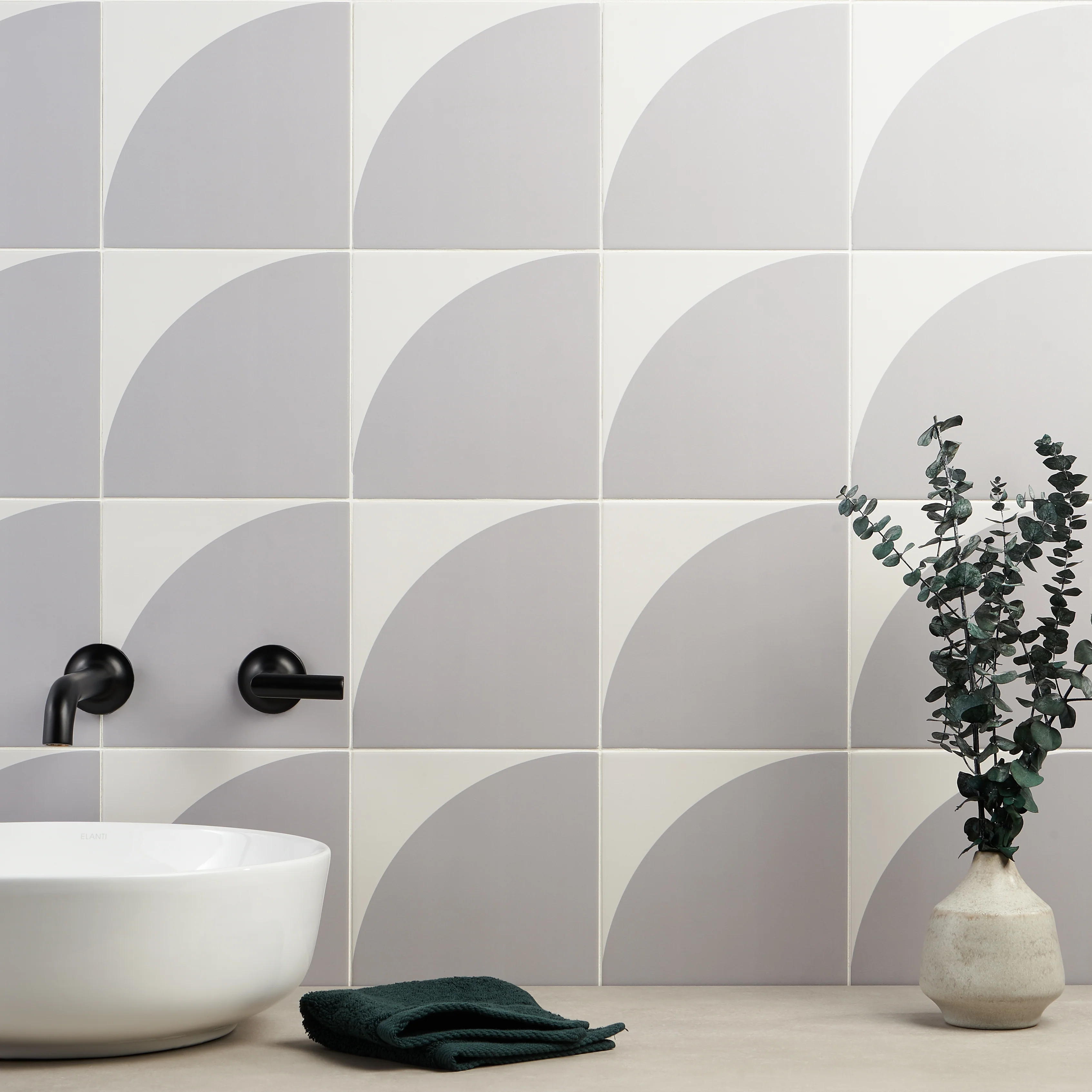 Stacy Garcia Maddox Deco Cool Gray 8x8 Matte Porcelain Tile - Image 2