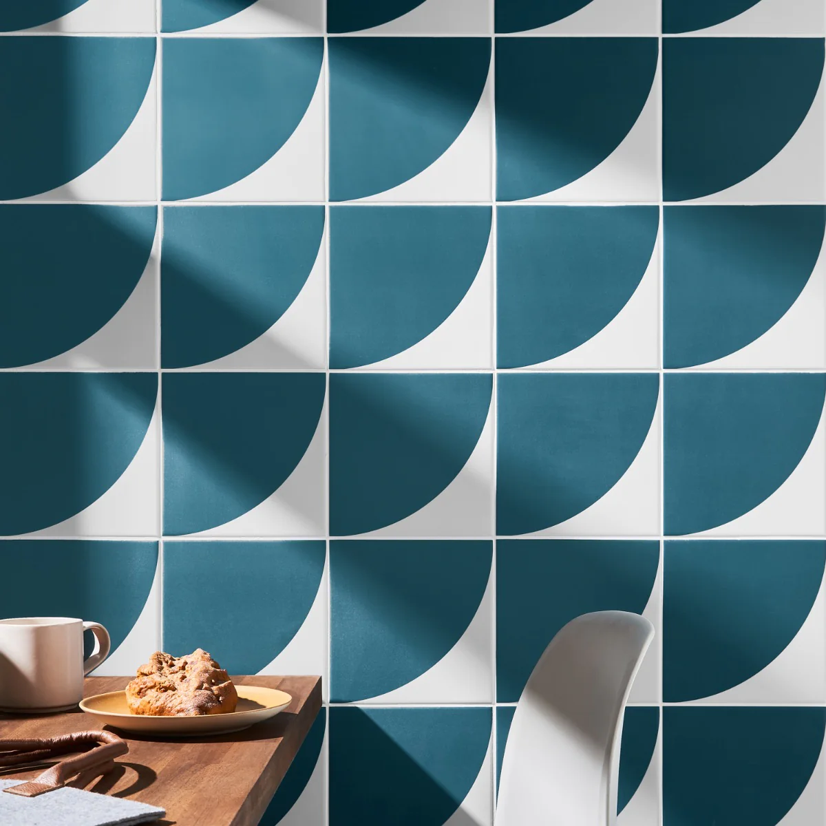 Stacy Garcia Maddox Deco Teal Blue 8x8 Matte Porcelain Tile - Image 7