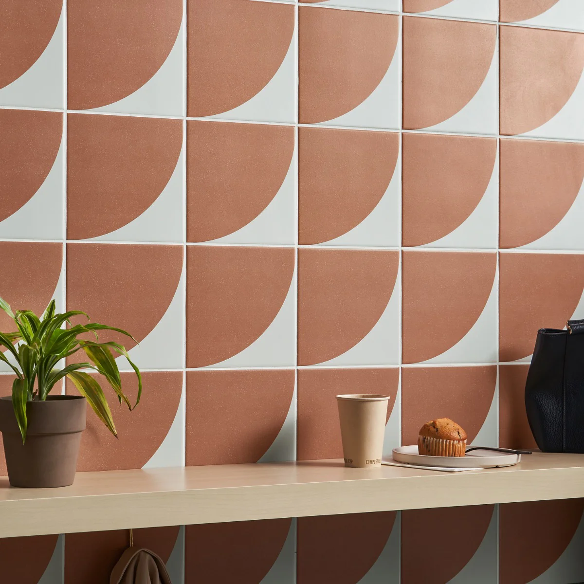 Stacy Garcia Maddox Deco Terracotta 8x8 Matte Porcelain Tile - Image 4