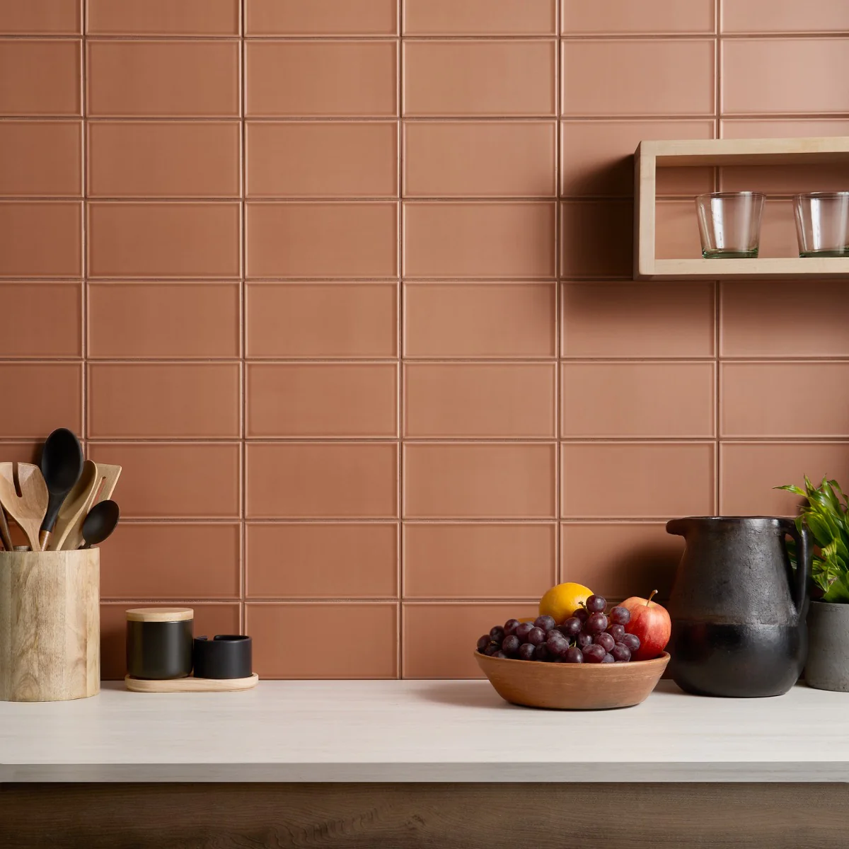 Stacy Garcia Maddox Frame Terracotta 4x8 Matte Ceramic Subway Tile - Image 2
